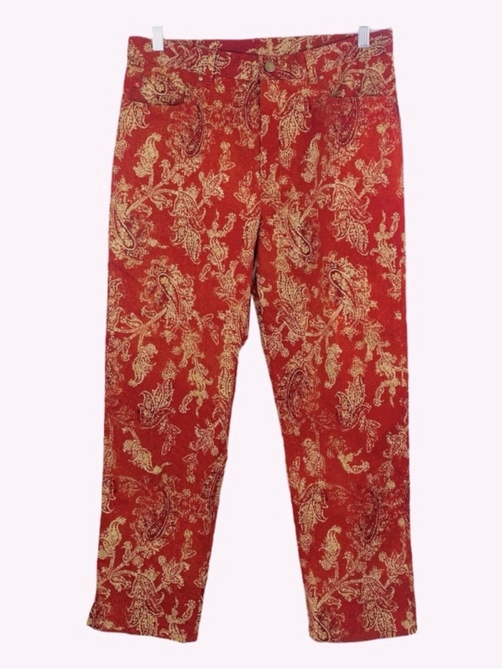 EUC- Lauren Ralph Lauren Paisley Stretch Ankle Pant